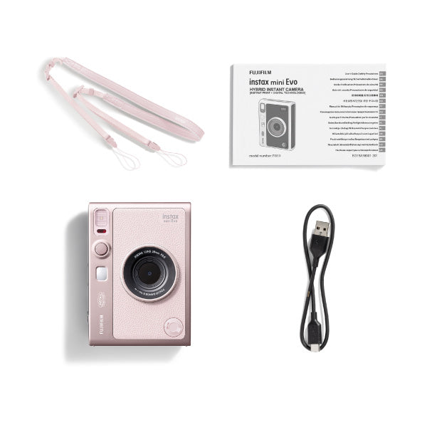 Fujifilm Instax Mini Evo Gentle Rose Edition with Film and 32GB SD