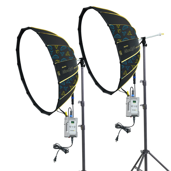 NiceFoto KT-DF80-1000A Umbrella Light Kit 80cm Parabolic Softbox