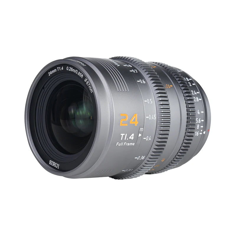 Sirui Vision Prime 1 24mm T1.4 Full Frame Cine Lens for E, RF, Z and L Mount (Gun Metal)