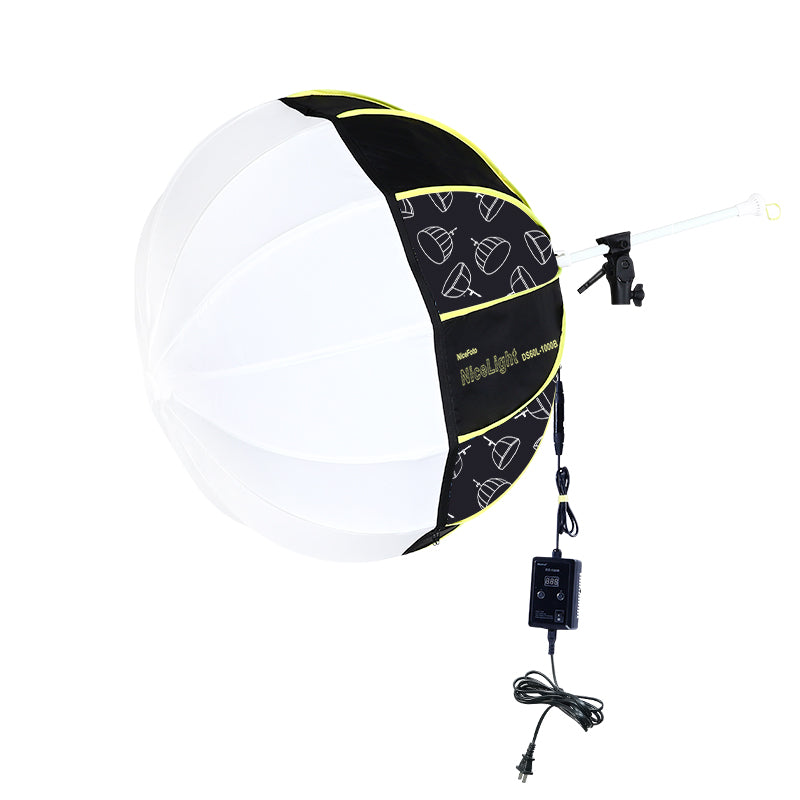 NiceFoto KT-DS60L-1000B Umbrella Light Kit Parabolic Softbox