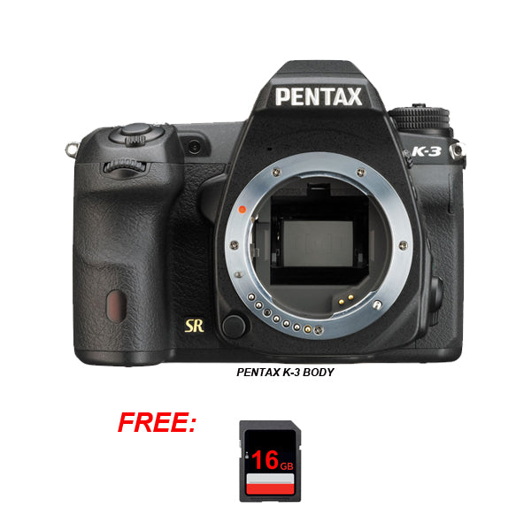 Pentax K-3 DSLR Camera (Black, Body Only)
