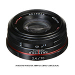 Pentax HD Pentax DA 70mm F2.4 Limited Black Lens