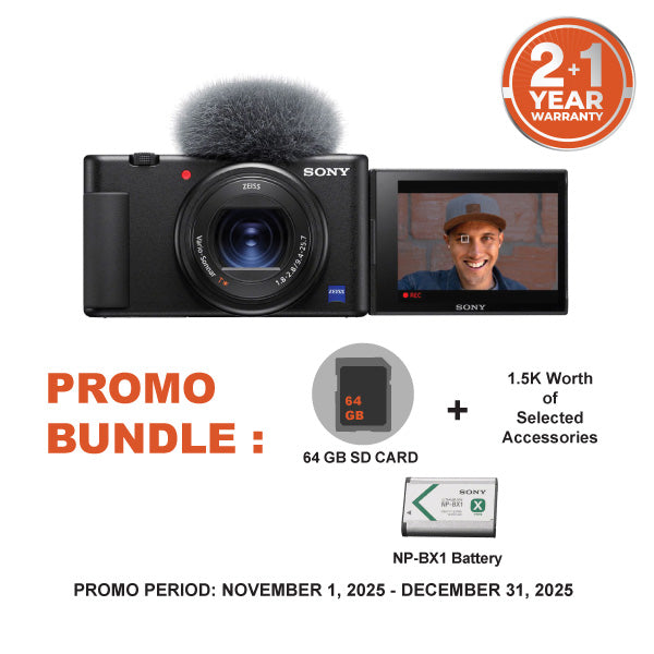 Sony ZV-1 Mirrorless Vlogging Camera with Free 64GB SD Card