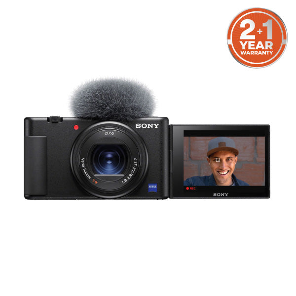 Sony ZV1 Digital Camera (Black) With Vlogging Grip — alternate view