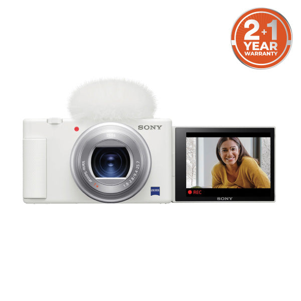 Sony ZV-1 Digital Camera (White) with 64GB SD Card — alternate view