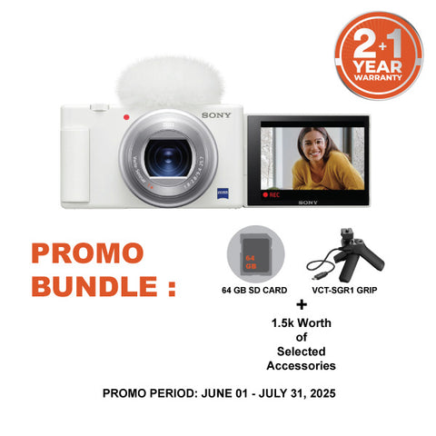 Sony ZV1 / ZV-1 White Digital Camera With SGR1 Vlogging Grip
