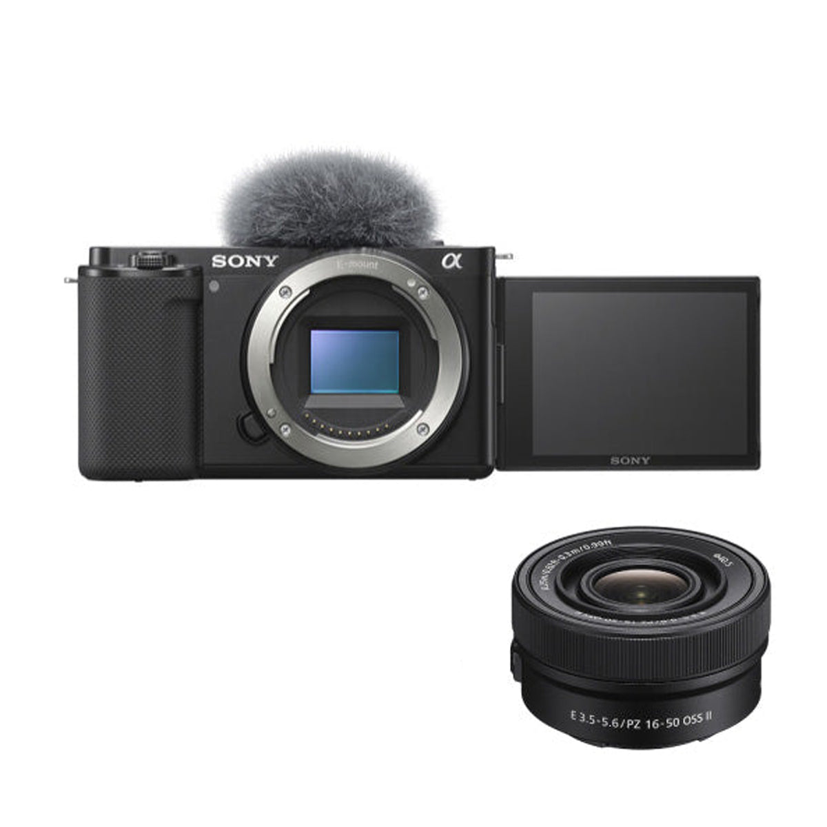Sony ZV-E10 Mirrorless Camera with E PZ 16-50mm Lens (Black)