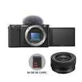 ZVE10 BLACK 1650PZ Power Zoom Lens Included SD64GB