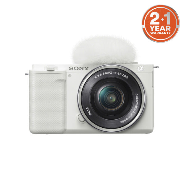 Sony ZVE10 / ZV-E10 Mirrorless Camera (White) — alternate view