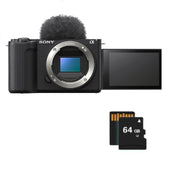 Sony ZV-E10 II Mirrorless Camera (Black) with 64GB SD Card
