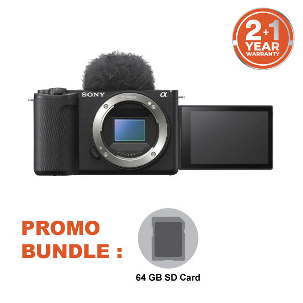 Sony ZV-E10 II Mirrorless Camera (Black) with 64GB SD Card