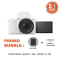 Sony ZV-E10 II Mirrorless Camera with 16-50mm Lens (White) and 64GB SD Card