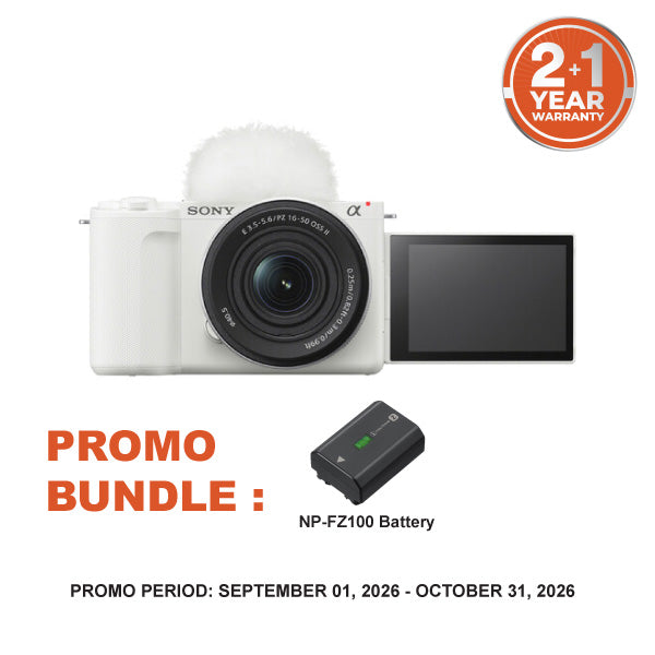 Sony ZV-E10 II Mirrorless Camera with 16-50mm Lens (White)