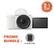 Sony ZV-E10 II Mirrorless Camera with 16-50mm Lens (White) and 64GB SD Card