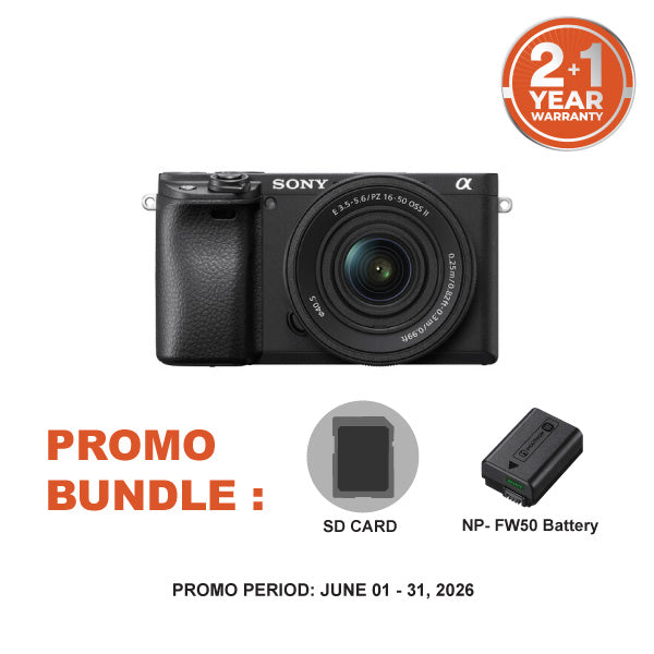 Sony A6400 Mirrorless Camera Kit with SELP1650 Power Zoom Lens