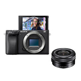 Sony A6400 Mirrorless Camera Kit with SELP1650 Power Zoom Lens