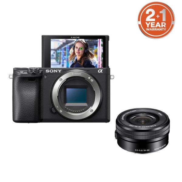 Sony A6400 Mirrorless Camera Kit with SELP1650 Power Zoom Lens — alternate view