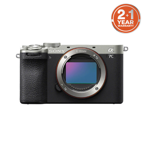 Sony A7C II Full-Frame Mirrorless Camera (Silver, Body Only) with 64GB SD Card