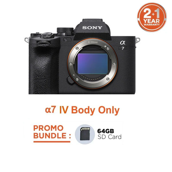 Sony Alpha 7 IV Mirrorless Camera (Body Only) + 64GB SD Card