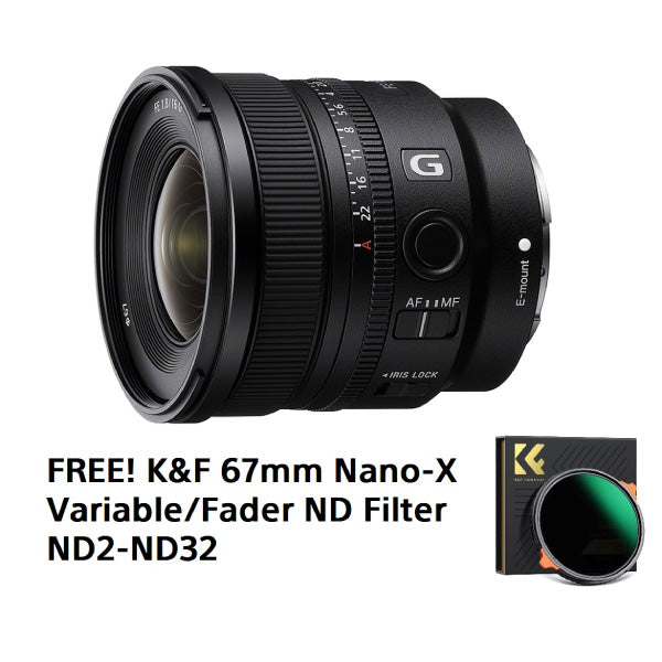 Sony FE 16mm F1.8 G Lens with 67mm ND2-32 Filter
