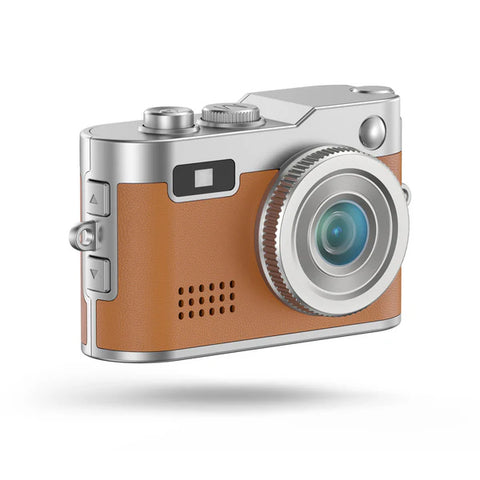 DC26 Mini Camera with Leather Wrap (Brown)