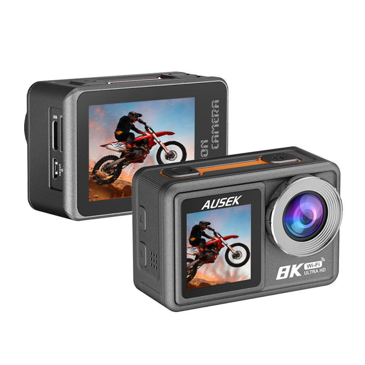 Ausek AT-M86TR 8k WiFi Waterproof Action Camera