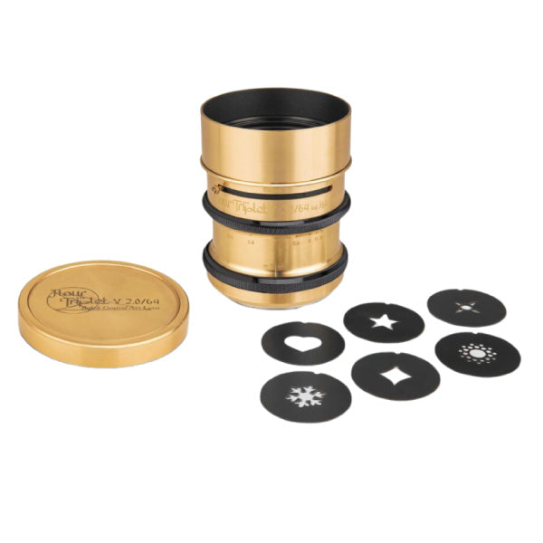 Lomography Nour Triplet 64 Bokeh Control Art Lens V2.0 (Brass, Sony E-Mount)