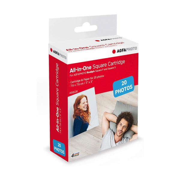 AgfaPhoto Square Paper for SquareShot 3x3 (20 Sheets)