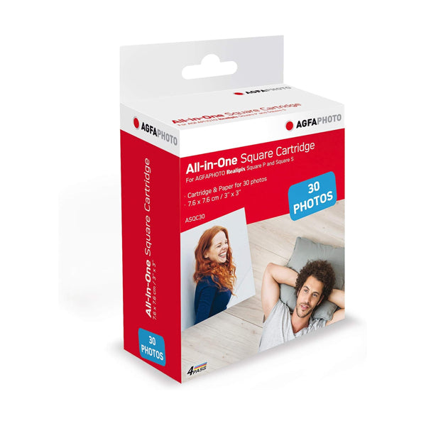 AgfaPhoto Square Paper for SquareShot 3x3 (30 Sheets)