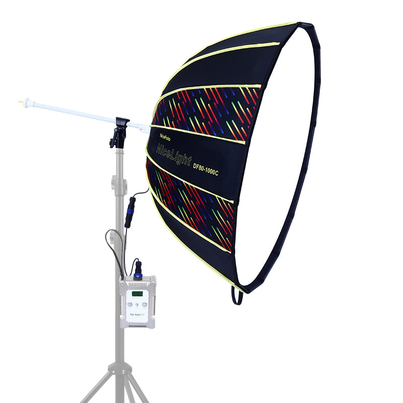 NiceFoto DF80-1000C Umbrella Light 80cm Parabolic Softbox RGB+BiColor