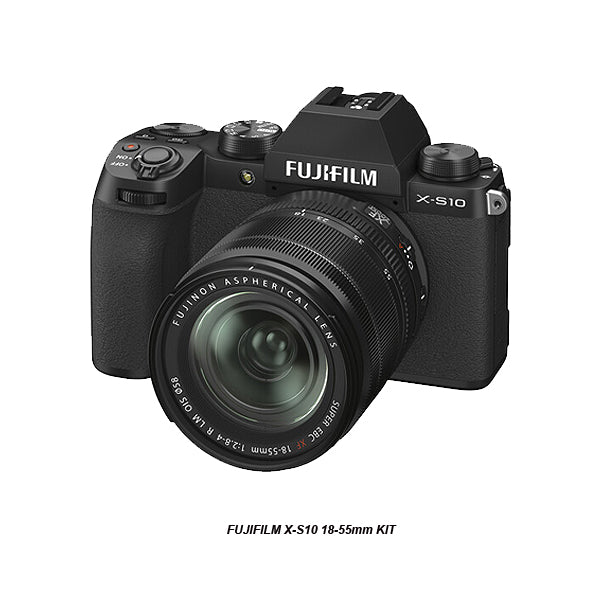 Fujifilm X-S10 Mirrorless Camera (Black) with 18-55mm Lens