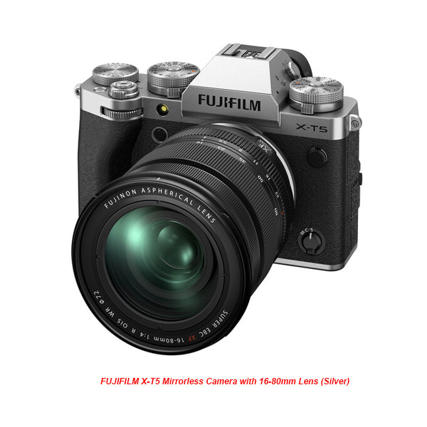 Fujifilm X-T5 Mirrorless Camera (Silver) with XF 16-80mm Lens Kit