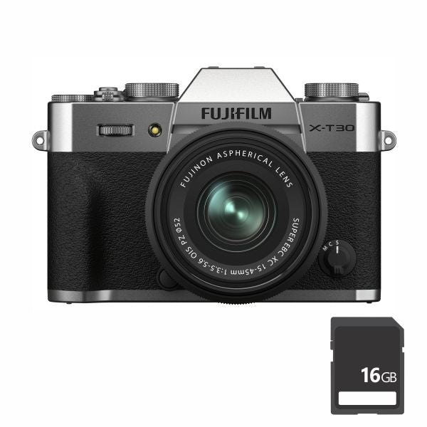 Fujifilm X-T30 II Mirrorless Camera (Silver) with XC 15-45mm Lens Kit
