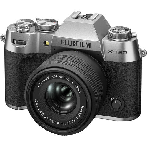 X-T50 Mirrorless Camera with XC 15-45mm Lens Silver