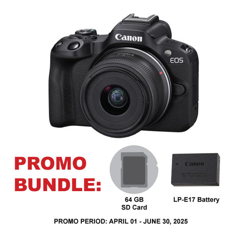 Canon EOS R50 Mirrorless Camera with 18-45mm Lens Black