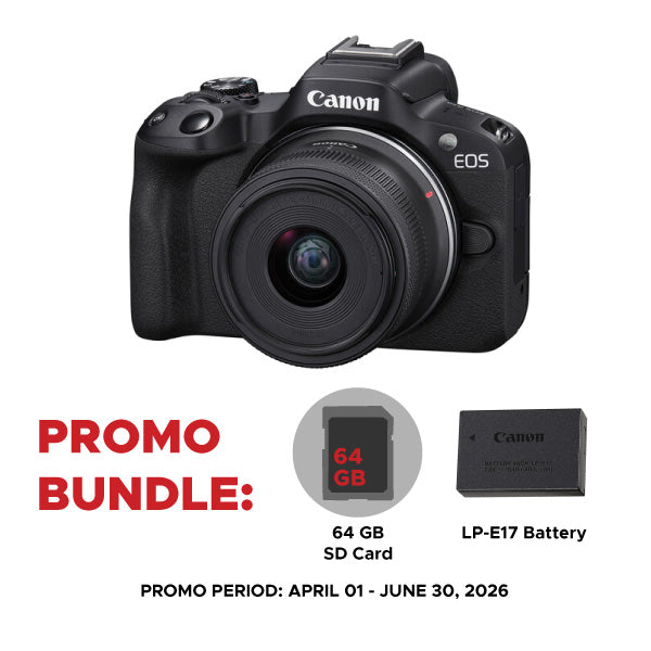 Canon EOS R50 Mirrorless Camera with 18-45mm Lens Black