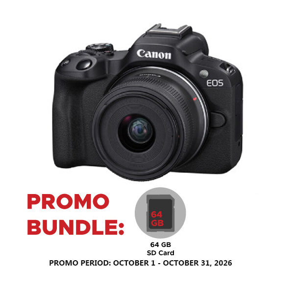 Canon EOS R50 Mirrorless Camera with 18-45mm Lens Black