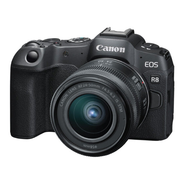 Canon EOS R8 Mirrorless Camera with RF 24-50mm Lens Kit + 256GB V30 SD Card