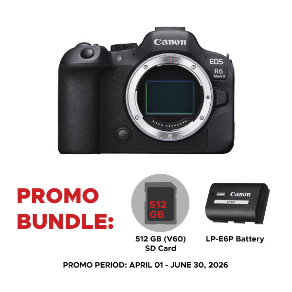 Canon EOS R6 Mark II Mirrorless Camera (Body Only) + 512GB V60 SD