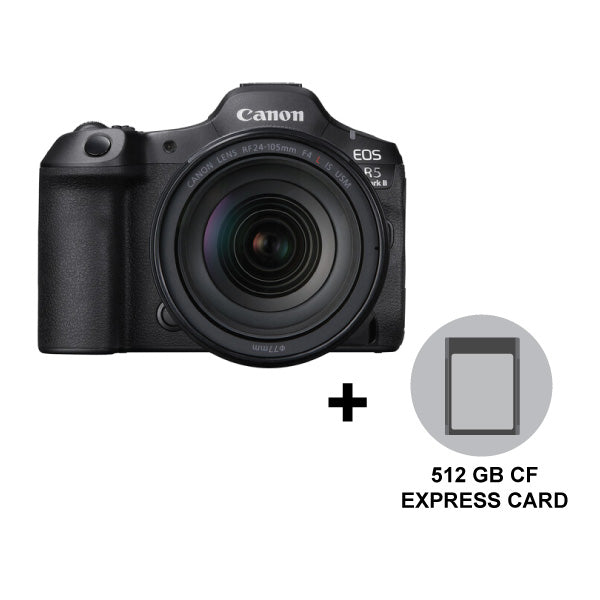 Canon EOS R5 Mark II with RF 24-105mm L IS USM and 512GB CFexpress Card ...