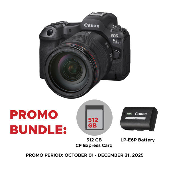 Canon EOS R5 Mark II with RF 24-105mm L IS USM and 512GB CFexpress Card