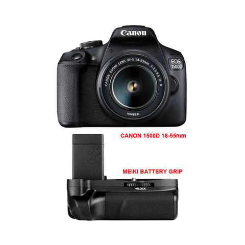 Canon EOS 1500D with EF 15-55mm Lens Battery Set