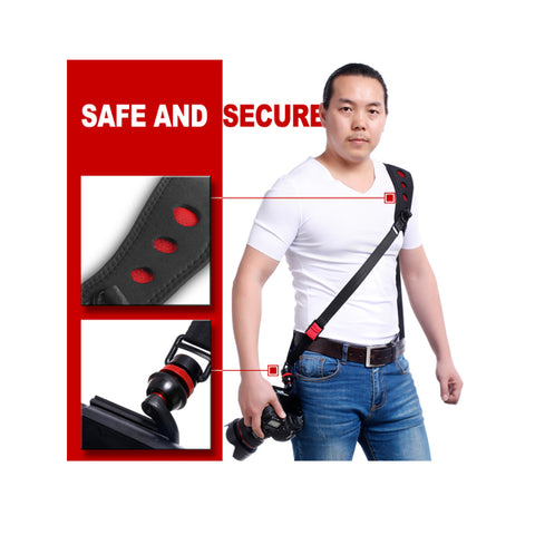 Eirmai Lynca Ak 47 Single Shoulder Strap Black Rapid Neck Quick Release For Dslr