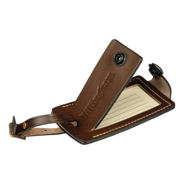 Billingham Luggage Tally Leather Name Tag (Chocolate)