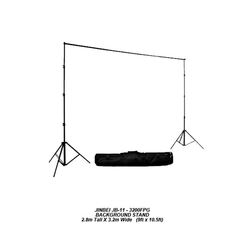 Jinbei JB11-3200FPG Background Stand Kit (2.8M TALL)  Two light stands