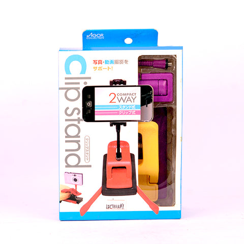 Kenko Clip Stand Yellow-Purple for Camera & Smartphone 2-way Compact
