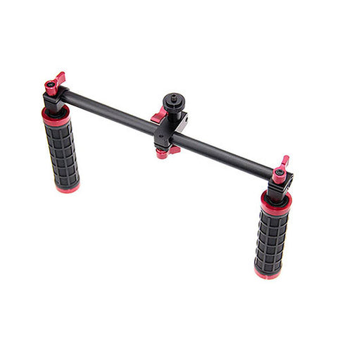 Black Dual Handle Grip Camera Stabilizer Three-Axis Gimbal Photography Accessories Support Multi-Angle Conversion