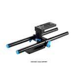 Aluminum 15mm Rail Rod Support System High Riser DSLR Camera Mount