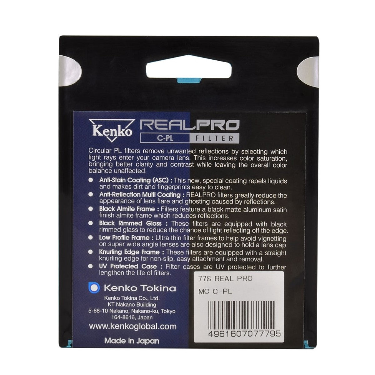 Kenko RealPro CPL Anti Stain Coating Filter