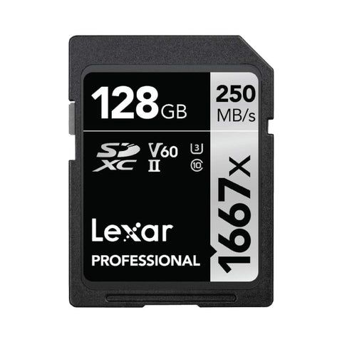 Lexar SD128GB UHS2 1667x 250mbps U3 V60 LSD128CB1667